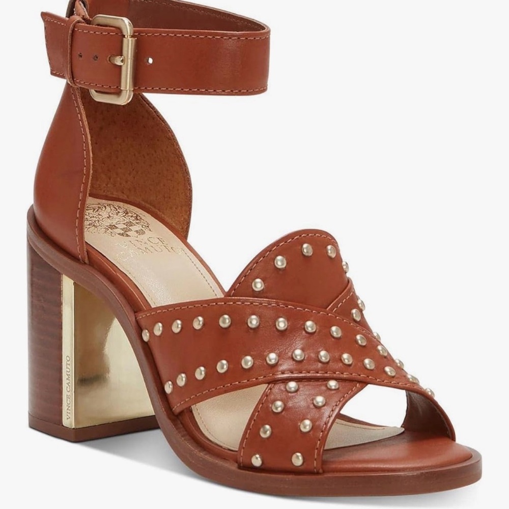 Vince Camuto Womens VC-KERESHA Leather Open Toe Ankle Strap Size 6.5
